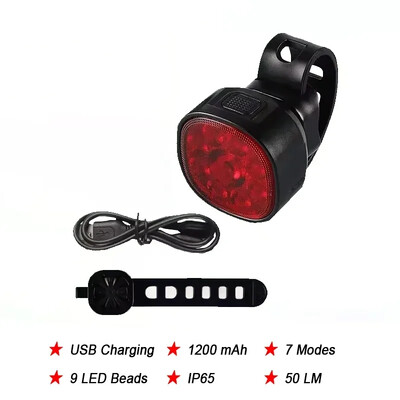 BUCKLOS velosipēda priekšējo aizmugurējo lukturu komplekts 10 LED velosipēda USB uzlādes priekšējo lukturu lukturis MTB ūdensizturīgs aizmugurējais lukturis LED laternas velosipēda daļas
