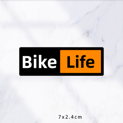 Bike Life Road velosipēda rāmja uzlīme augšējā caurule stūres ūdensnecaurlaidīga mode, DIY dekorācija, izturīga vinila uzlīme Moto aksesuāri