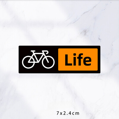 Bike Life Road velosipēda rāmja uzlīme augšējā caurule stūres ūdensnecaurlaidīga mode, DIY dekorācija, izturīga vinila uzlīme Moto aksesuāri
