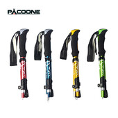 5 sekciju āra salokāms pārgājienu nūjas kempinga pārnēsājams pārgājienu spieķis ziemeļu gados vecākiem cilvēkiem, teleskopisks, viegli ievietojams somā, 1 gab.