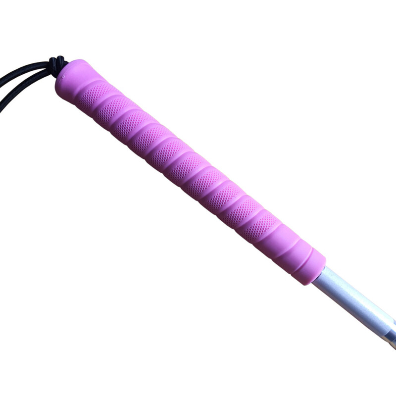 Rozā rokturis, 110-155 cm, alumīnija mobilitāte, salokāms balts spieķis vājredzīgiem un neredzīgiem cilvēkiem (nolaižas 4 sekcijas)