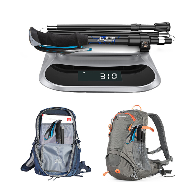 BSWOLF 2Gb īpaši vieglas pārgājienu nūjas, spieķi pārgājienu spieķi, salokāmi alumīnija spieķi