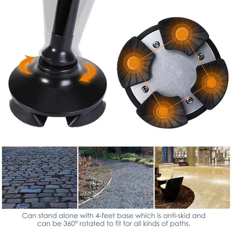 Sklopivi teleskopski sklopivi štap Stariji štap LED pouzdani štapovi za hodanje Stare štake za majke i starije očeve s alarmom