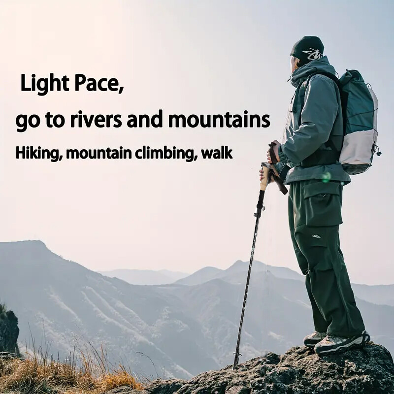 Spieķis — 5 sekciju salokāms kāpšanas personāls, pārnēsājams alpīnisma palīgs ar taisnu saķeri, alumīnija sakausējums