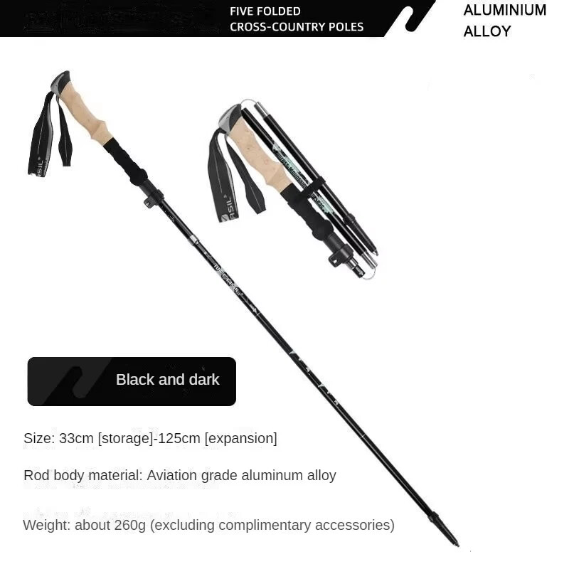 Spieķis — 5 sekciju salokāms kāpšanas personāls, pārnēsājams alpīnisma palīgs ar taisnu saķeri, alumīnija sakausējums