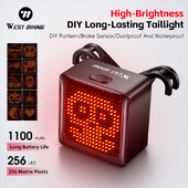 WEST BIKING Biciklistička zabava DIY stražnje svjetlo Visoka vidljivost kočionog svjetla 1100mAh dugotrajna stražnja svjetla Dodatna oprema za timski biciklizam