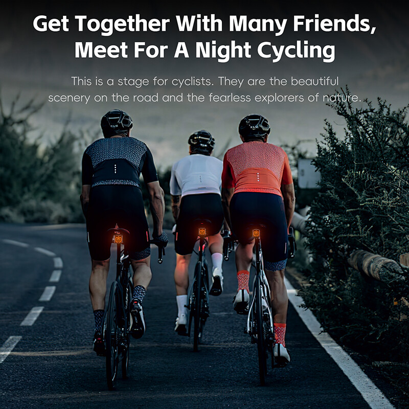 WEST BIKING Biciklistička zabava DIY stražnje svjetlo Visoka vidljivost kočionog svjetla 1100mAh dugotrajna stražnja svjetla Dodatna oprema za timski biciklizam
