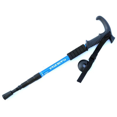 Ceļojumu piederumi 4 sekciju pārgājienu nūjas Neslīdoši salokāmi spieķi Nodilumizturība Viegli salokāmi kruķi pārgājieniem