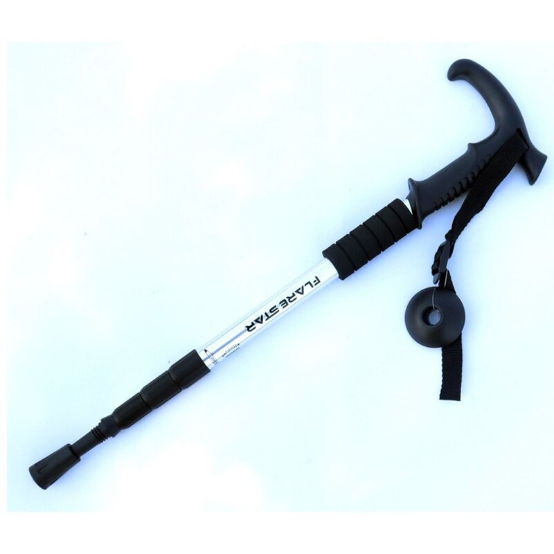 Ceļojumu piederumi 4 sekciju pārgājienu nūjas Neslīdoši salokāmi spieķi Nodilumizturība Viegli salokāmi kruķi pārgājieniem