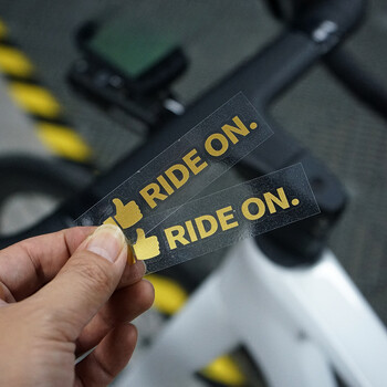 1PC RIDE ON Road Bicycle Frame Stickers MTB Bike Top Tube каска Водоустойчив Направи си сам Аксесоари за декорация Bike Vinyl Decals