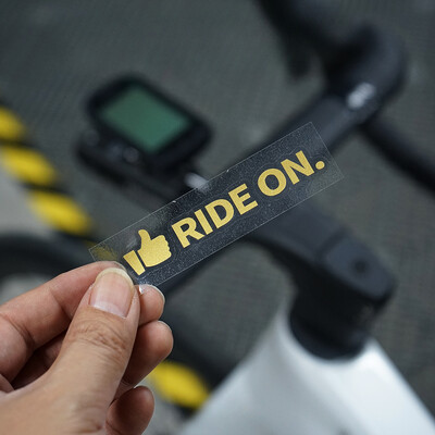 1PC RIDE ON Cestovni okvir bicikla Naljepnice MTB Bike Gornja cijev Kaciga Vodootporna DIY Dekoracija Dodaci Biciklističke Vinilne naljepnice