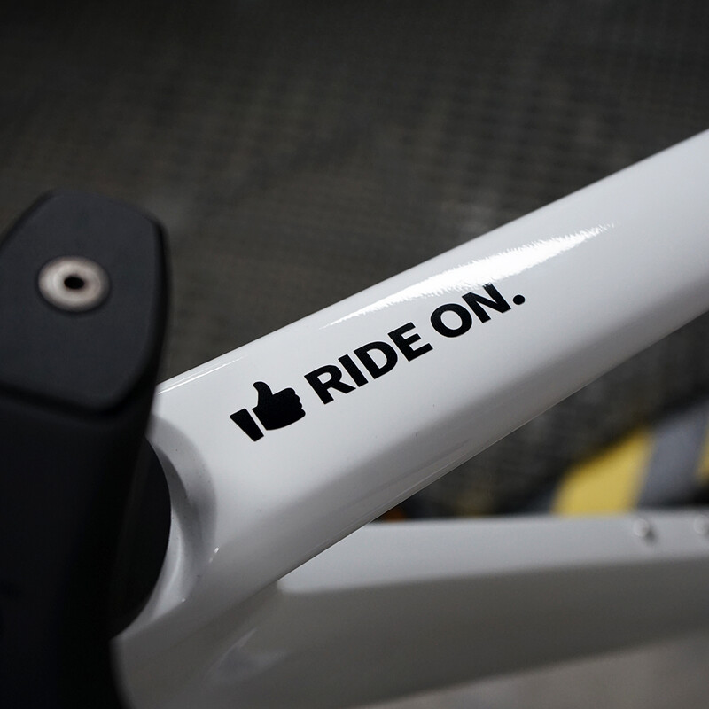 1PC RIDE ON Cestovni okvir bicikla Naljepnice MTB Bike Gornja cijev Kaciga Vodootporna DIY Dekoracija Dodaci Biciklističke Vinilne naljepnice