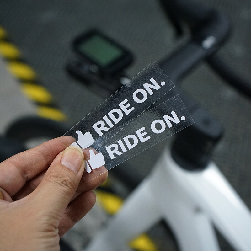 1PC RIDE ON Cestovni okvir bicikla Naljepnice MTB Bike Gornja cijev Kaciga Vodootporna DIY Dekoracija Dodaci Biciklističke Vinilne naljepnice