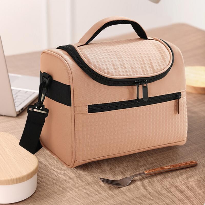 Pusdienu kaste sievietēm 8,5 l liela pusdienu soma, trīsslāņu izolācija, hermētisks dzesētājs pusdienu trauks ar regulējamu plecu siksnu