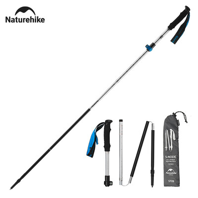 Bețe de trekking Naturehike, pliabile ultraușoare, 1 buc. Baston de mers, portabil, din aluminiu, pentru drumeții, baston telescopic de camping.