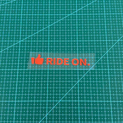 1PC RIDE ON Naljepnice za okvir bicikla Krema za sunčanje Gornja cijev upravljača MTB bicikla Vodootporni ukras Izdržljive vinilne naljepnice za motocikle