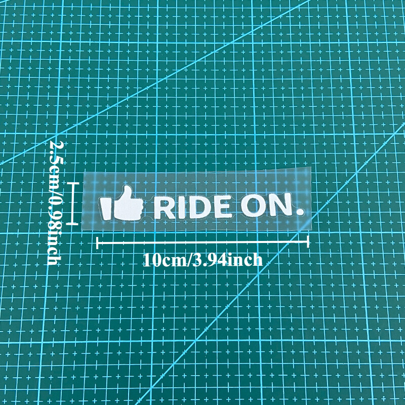 1PC RIDE ON Naljepnice za okvir bicikla Krema za sunčanje Gornja cijev upravljača MTB bicikla Vodootporni ukras Izdržljive vinilne naljepnice za motocikle