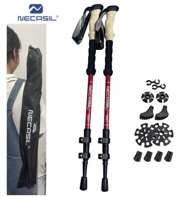 Pastaigas pārgājienu nūjas 2gab oglekļa šķiedras saliekamas teleskopiskās nūjas Vieglas pastaigu nūjas kāpšanas nūjas