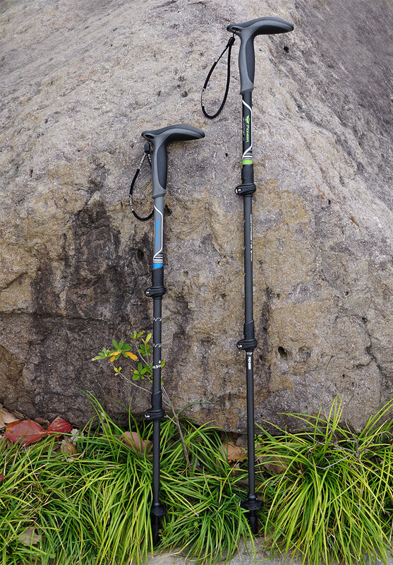 1 gab. Oglekļa šķiedras spieķis, īss, 46-100 CM, 3 sekciju izplešanās T veida rokturis kalnā kāpšanas kruķis āra pārgājieniem