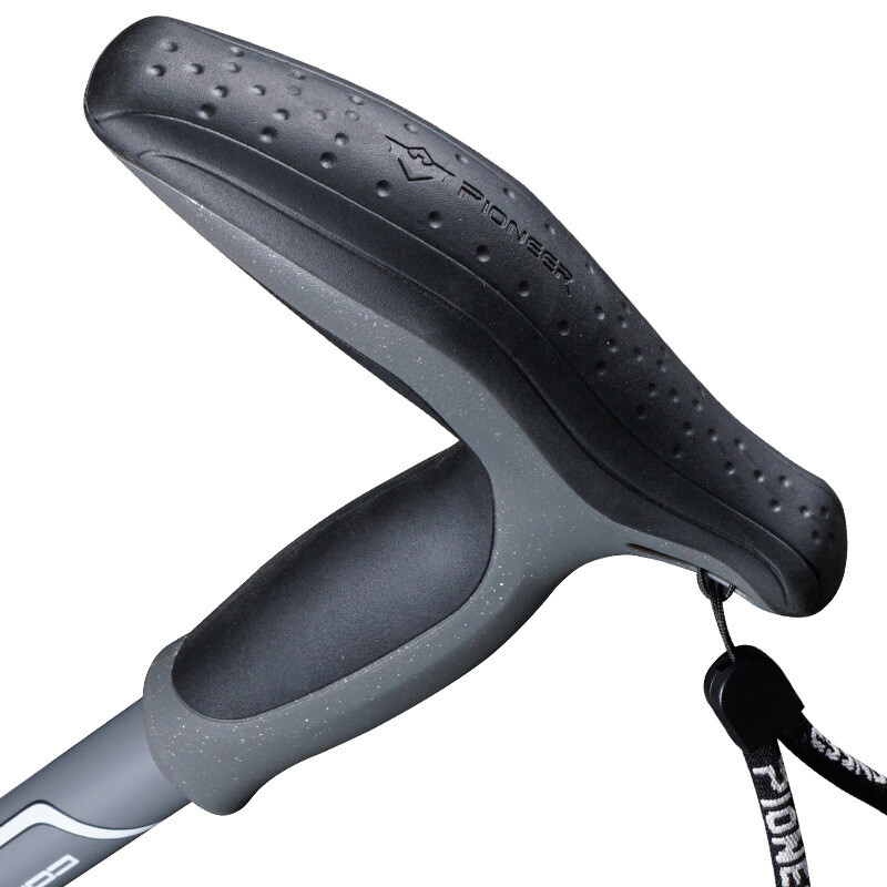 1 gab. Oglekļa šķiedras spieķis, īss, 46-100 CM, 3 sekciju izplešanās T veida rokturis kalnā kāpšanas kruķis āra pārgājieniem