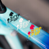 FTP UP Ceļu velosipēdu rāmja uzlīmes MTB velosipēda augšējās caurules stūres stieņi ūdensizturīgi modei izturīgas vinila uzlīmes Motociklu piederumi