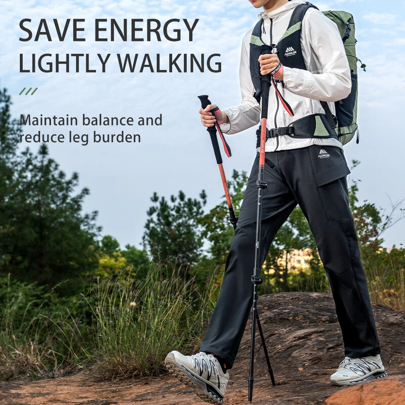 AONIJIE E4215 āra saliekamie pārgājienu nūji Izvelkami krosa skriešanas nūji, kas piemēroti alpīnismam un pārgājieniem