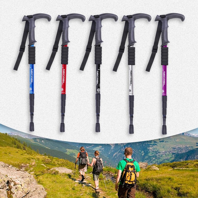 4 sekciju 50 cm pārgājienu nūjas kalnu tehniskās nūjas āra saliekamās pārgājienu nūjas kempinga pārgājienu nūjas pārgājienu nūjas