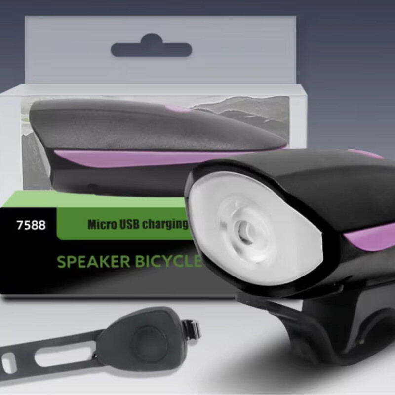 Velosipēdu priekšējais lukturis vairumtirdzniecība elektriskais signāltaure, ūdensnecaurlaidīgs priekšējais lukturis, USB uzlādējams velosipēda lukturis, skaļi zvani