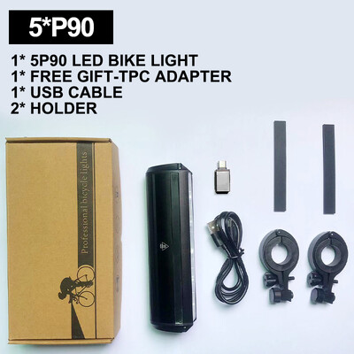 Fivemi 5LEDS prednje svjetlo za bicikl 6000 LM svjetlo za bicikl 8000 mAh Vodootporna svjetiljka USB punjenje MTB svjetiljka za cestovni biciklizam Dodaci