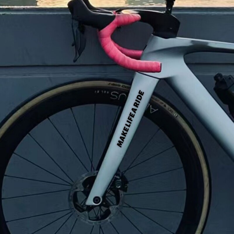 PADARI DZĪVI PAR BRAUCIENU Ceļu velosipēda rāmja uzlīmes Augšējā caurule Ūdensizturīgs Modes DIY Dekorācijas piederumi Velosipēdu izturīgas vinila uzlīmes
