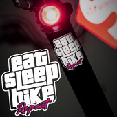 1PC Jedite Spavajte Vozite Ponavljajte Biciklističke naljepnice Vodootporne za brdski bicikl Glava cijevi Vilica Personalizirani dekor Cestovni bicikl Vinilne naljepnice