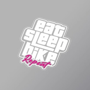 1PC Jedite Spavajte Vozite Ponavljajte Biciklističke naljepnice Vodootporne za brdski bicikl Glava cijevi Vilica Personalizirani dekor Cestovni bicikl Vinilne naljepnice