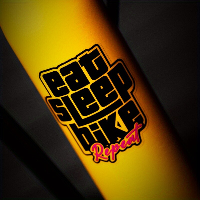 1PC Jedite Spavajte Vozite Ponavljajte Biciklističke naljepnice Vodootporne za brdski bicikl Glava cijevi Vilica Personalizirani dekor Cestovni bicikl Vinilne naljepnice