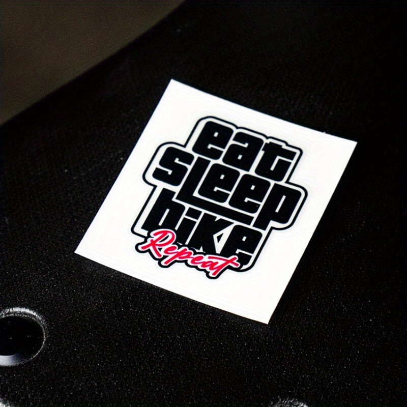 1PC Jedite Spavajte Vozite Ponavljajte Biciklističke naljepnice Vodootporne za brdski bicikl Glava cijevi Vilica Personalizirani dekor Cestovni bicikl Vinilne naljepnice