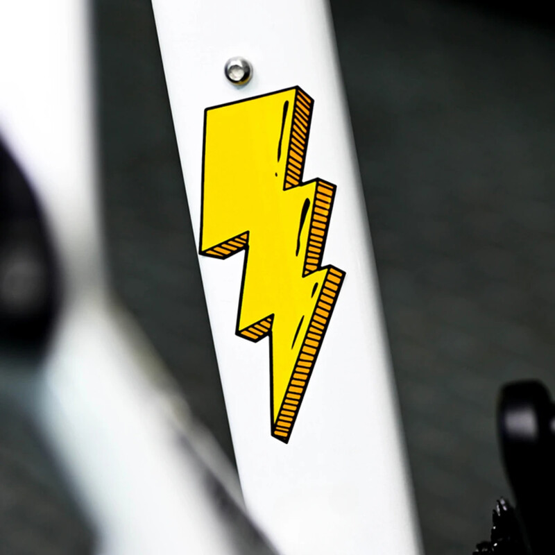 1 pāris Lightning Road velosipēda rāmja uzlīmes Augšējā caurule Ūdensizturīgs Fashion Fashion Dekorācijas piederumi Velosipēdu izturīgas vinila uzlīmes