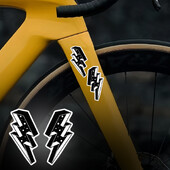 1 Pair Black Lightning velosipēda rāmja uzlīmes DIY MTB velosipēda augšējā caurule, stūre Dakša, ūdensizturīga vinila uzlīme Motociklu piederumi