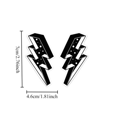 1 Pair Black Lightning velosipēda rāmja uzlīmes DIY MTB velosipēda augšējā caurule, stūre Dakša, ūdensizturīga vinila uzlīme Motociklu piederumi