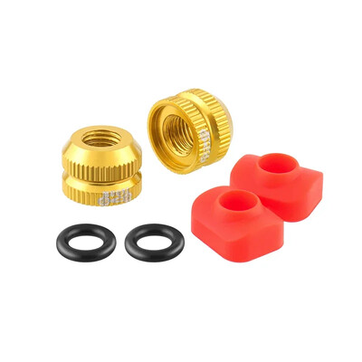 2gab riepas vārsta uzgrieznis MTB velosipēda vakuuma riepas iekšējie vārsti sprauslas vāks alumīnija sakausējums Presta vārsta aizsardzības skrūve, fiksēta paplāksne