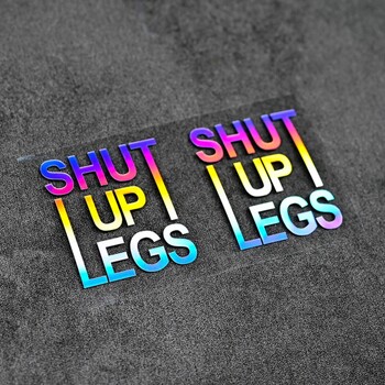 2PCS SHUT UP LEGS Велосипедни стикери Рамка на велосипед Горна тръба Декоративна каска Винилова наклейка за MTB велосипед Водоустойчиви аксесоари за велосипеди