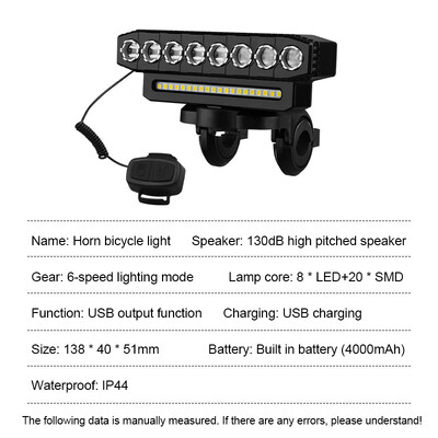 Jauni USB uzlādes MTB velosipēda gaismas signāltaures izcelšanas velosipēda gaisma ūdensnecaurlaidīga velosipēda lampa kabatas luktura riteņbraukšanas aprīkojuma piederumi