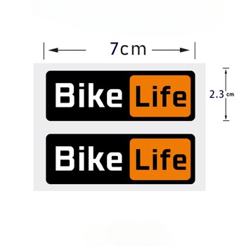 2PCS Bike Life Стикери за рамка на велосипед Водоустойчива MTB горна тръба на велосипед Издръжливи винилови стикери Аксесоари за декорация на мотоциклети