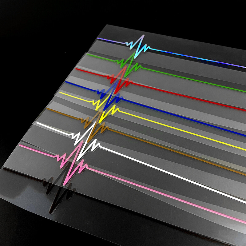1PC Heartbeat Trackpad Motociklu uzlīmes Ūdensnecaurlaidīgas DIY Degvielas tvertnes sānu paneļi Apšuvums Izturīgs vinila uzlīmes Motociklu dekors