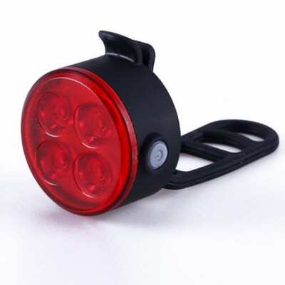 USB uzlādējams velosipēda lukturu komplekts īpaši spilgts priekšējais priekšējais lukturis un aizmugurējais LED velosipēda lukturis 650mah 4 gaismas režīma opcijas