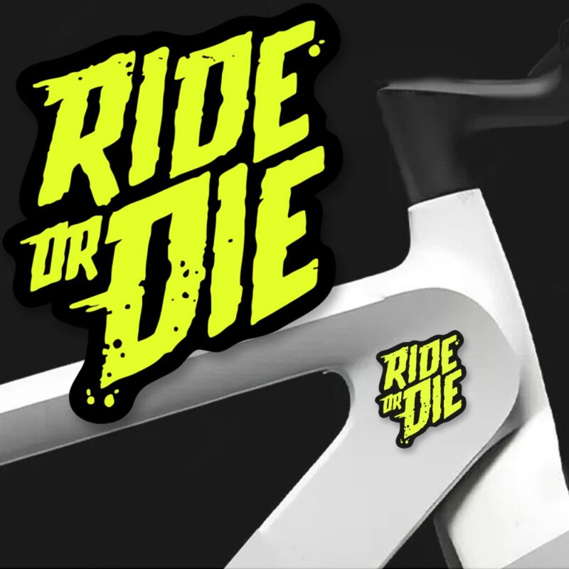 RIDE OR DIE Naljepnice okvira cestovnog bicikla Gornja cijev Vodootporna Smiješna modna DIY dekoracija Dodaci Bicikl Izdržljive vinilne naljepnice