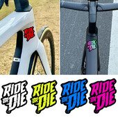 1PC Ride or Die Mtb uzlīmes velosipēda rāmja uzlīmes DIY kalnu velosipēda augšējā caurule Ūdensizturīgs vinila uzlīmes Motociklu piederumi