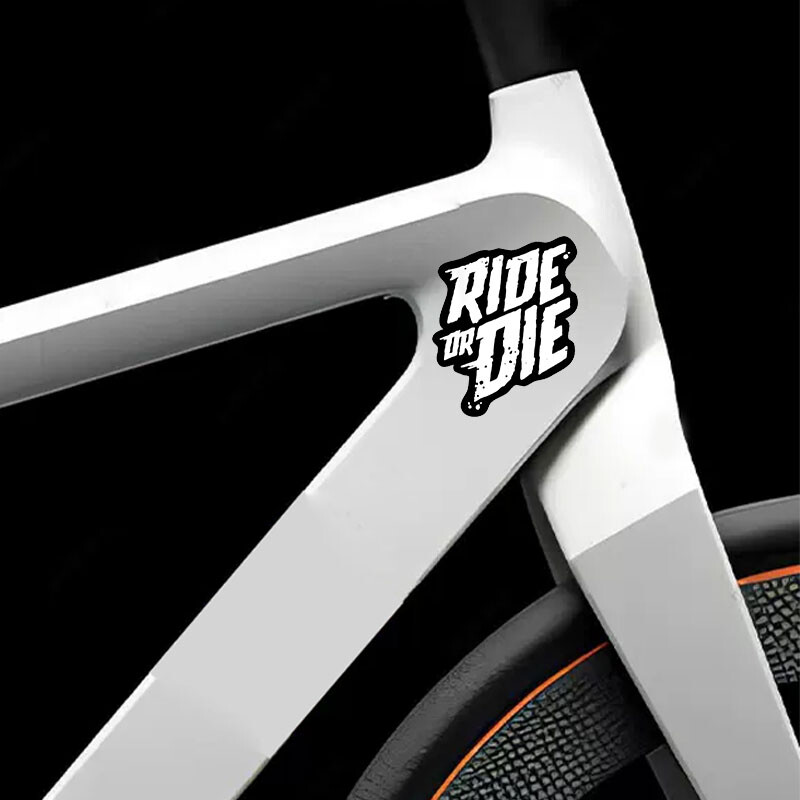 1PC Ride or Die Mtb uzlīmes velosipēda rāmja uzlīmes DIY kalnu velosipēda augšējā caurule Ūdensizturīgs vinila uzlīmes Motociklu piederumi