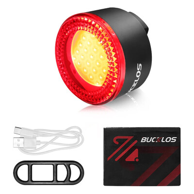 BUCKLOS velosipēda lukturu komplekts Izceltais COB LED priekšējais aizmugurējais lukturis Ūdensizturīgs USB uzlādējams velosipēda aizmugurējie lukturi Riteņbraukšanas drošības priekšējais lukturis