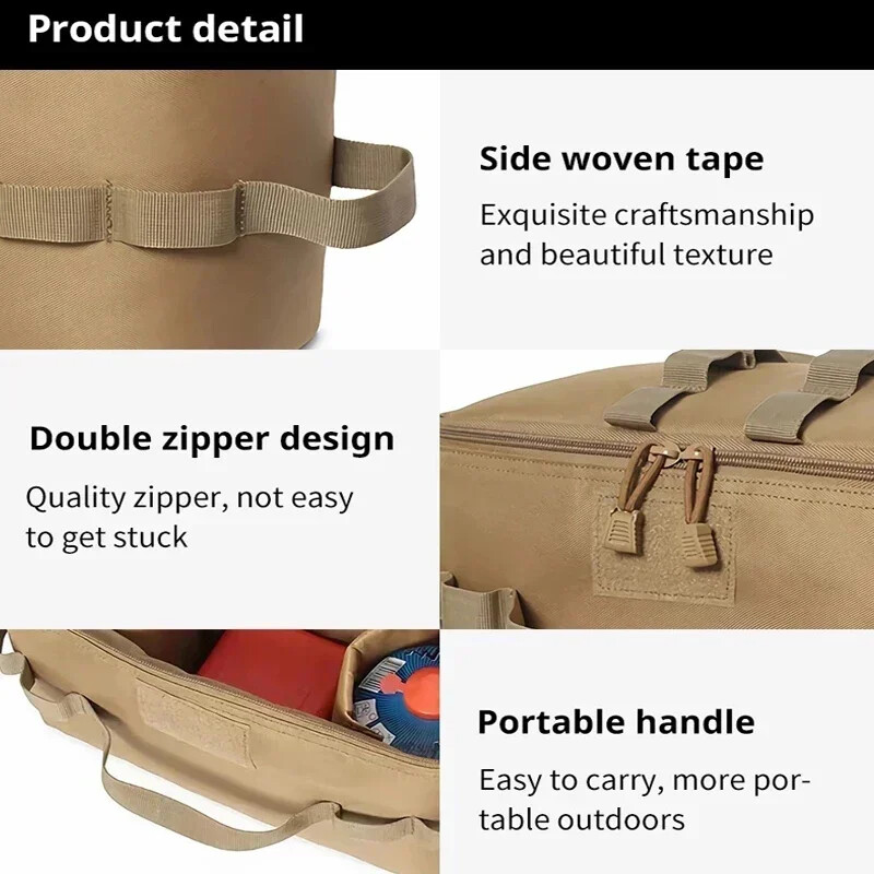Vreća za pohranu spremnika plina za kampiranje na otvorenom, torba za alat velikog kapaciteta, spremnik za čavle, spremnik plina, torba za pribor za posuđe za piknik