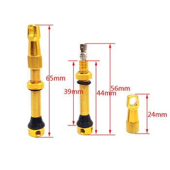 44 мм вентил за безкамерни гуми за велосипеди с капачка за гаечен ключ Шосеен велосипед MTB Presta без клапани за тръби Алуминиева сплав