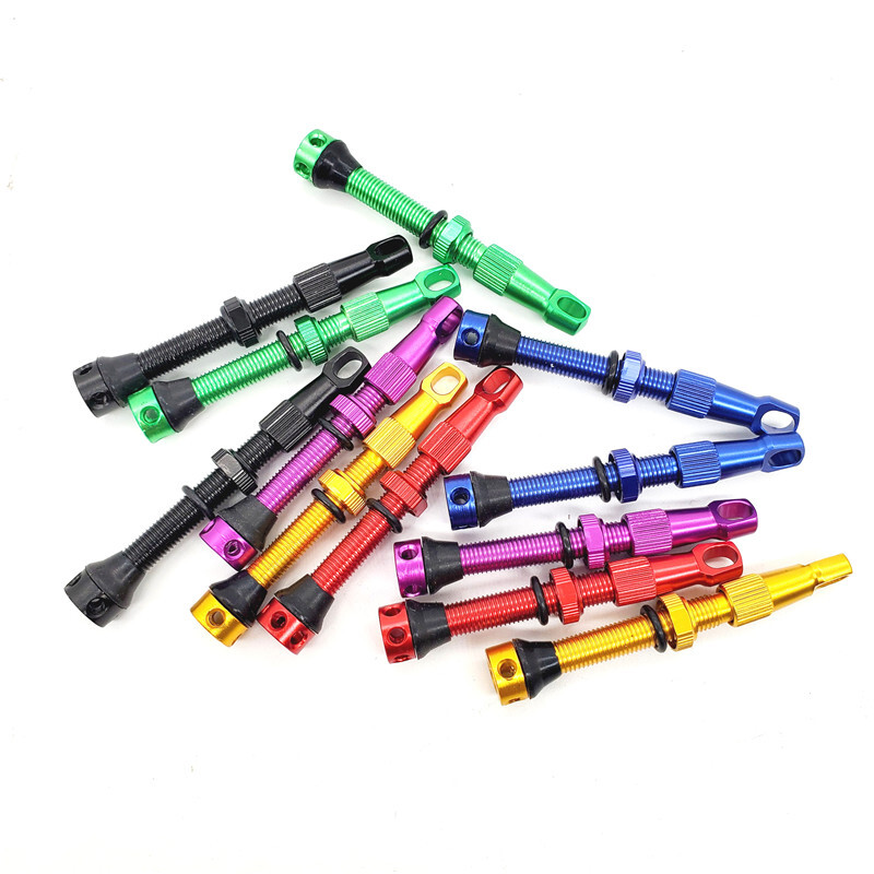 44 mm velosipēda bezkameru riepas vārsts ar uzgriežņu atslēgas vāciņu šosejas velosipēda MTB Presta bezcauruļu vārsti, alumīnija sakausējums